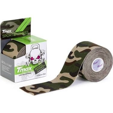 Tmax Kinesio Tape Ağrı Bandı 5 Cm x 5 Metre Kamuflaj Yeşil Renk